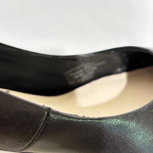 Alfani women JEULES Leather Pointed Toe Classic Pumps mid heel black sz 8 Career - Picture 8 of 12